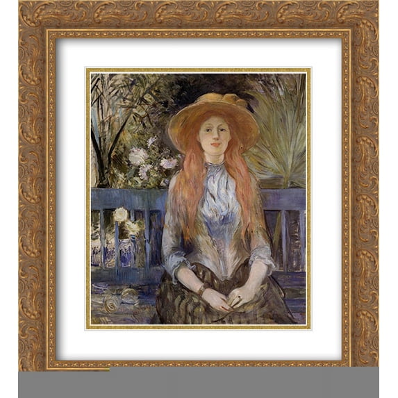 Berthe Morisot 2x Matted 20x22 Gold Ornate Framed Art Print 'On a Bench'