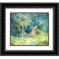 thumbnail image 1 of Berthe Morisot 2x Matted 24x20 Black Ornate Framed Art Print 'Haying at Mezy', 1 of 2