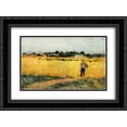thumbnail image 1 of Berthe Morisot 2x Matted 24x20 Black Ornate Framed Art Print 'In the Wheatfield at Gennevilliers', 1 of 2