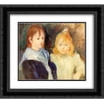 thumbnail image 1 of Berthe Morisot 2x Matted 24x20 Black Ornate Framed Art Print 'Portrait of Two Children', 1 of 2