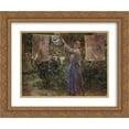 thumbnail image 1 of Berthe Morisot 2x Matted 24x20 Gold Ornate Framed Art Print 'Peasant Hanging out the Washing', 1 of 2