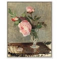 thumbnail image 1 of Berthe Morisot - Peonies Canvas Vintage Farmhouse Wall Art by Art Remedy, Silver Frame, 24" x 30", 1 of 7
