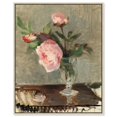 thumbnail image 1 of Berthe Morisot - Peonies Canvas Vintage Farmhouse Wall Art by Art Remedy, Silver Frame, 36" x 45", 1 of 7