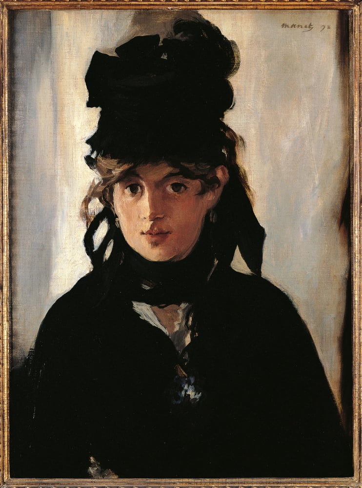 Berthe Morisot With A Bouquet Canvas Art - (24 x 36)