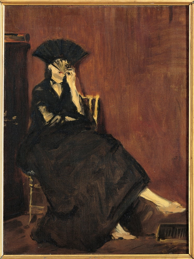 Berthe Morisot With A Fan Canvas Art - (24 x 36)