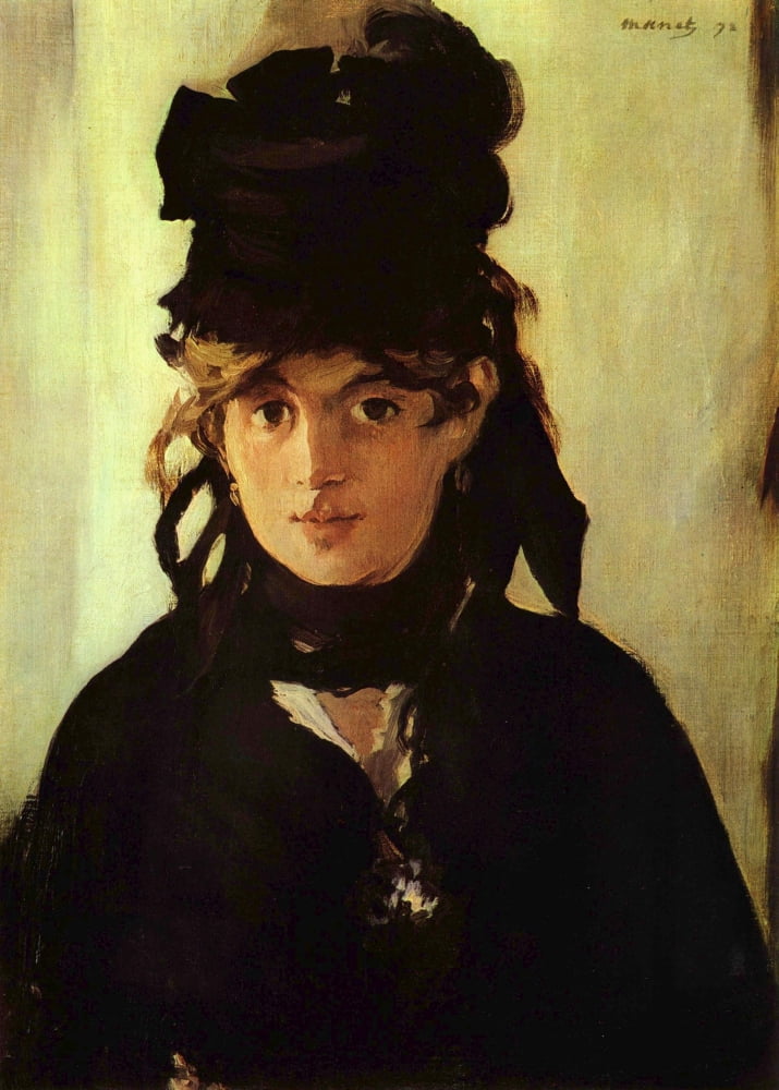Berthe Morisot with a Bouquet of Violets 1872 Canvas Art - ???douard Manet (18 x 24)