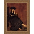 thumbnail image 1 of Berthe Morisot with a Fan 20x24 Gold Ornate Wood Framed Canvas Art by Manet, Edouard, 1 of 2