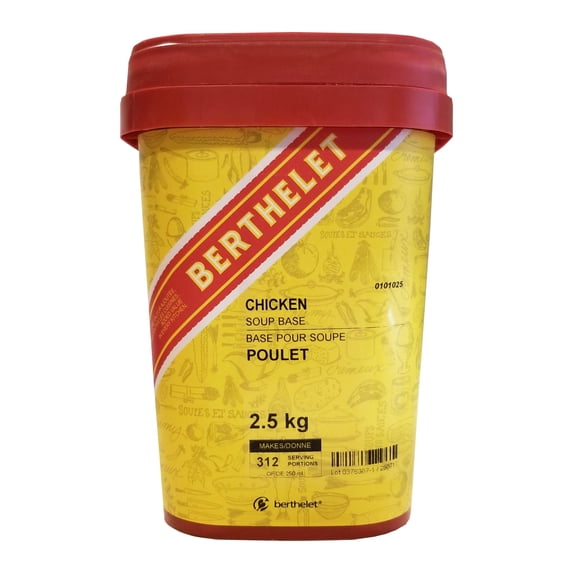 Berthelet Chicken Soup Base 2.5kg (5.5 lb) | Rich Parsley Seasoned Broth