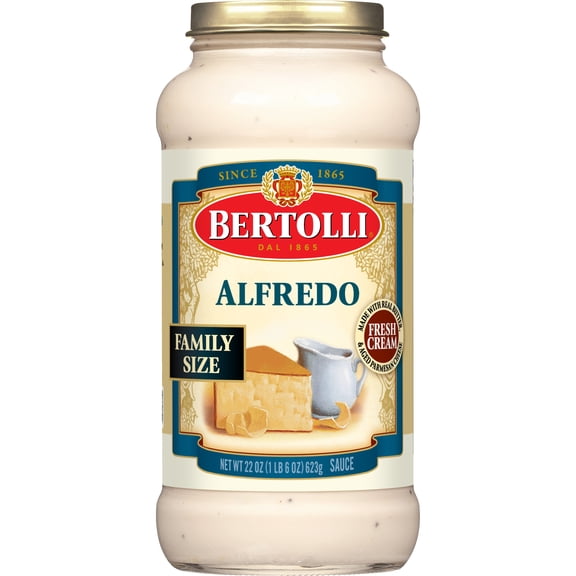 Bertolli Classic Alfredo Sauce with Aged Parmesan Cheese, Spaghetti Pasta Sauce, 22 oz