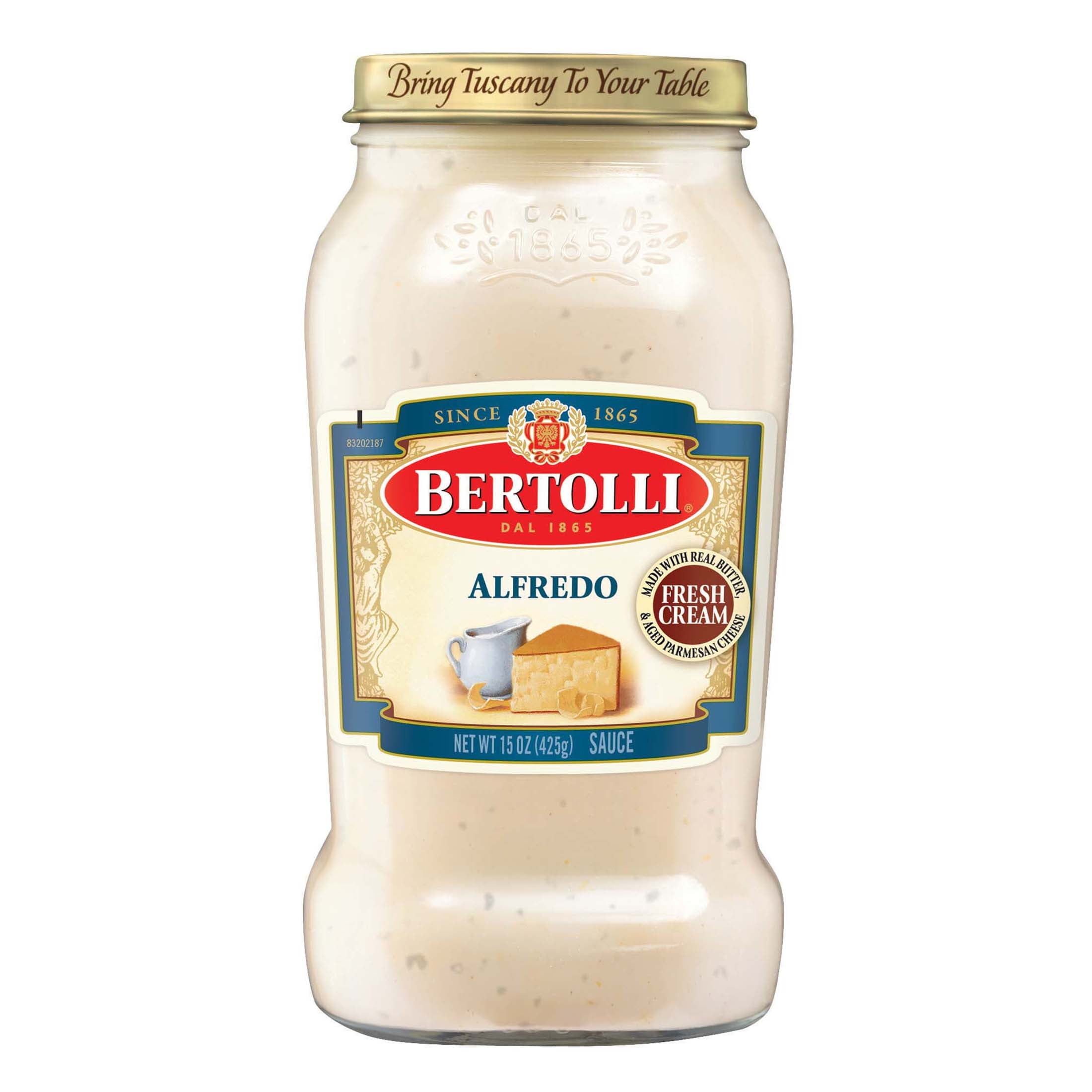 Bertolli Alfredo Pasta Sauce with Aged Parmesan Cheese, Made with Fresh Cream and Real Butter, 15 oz