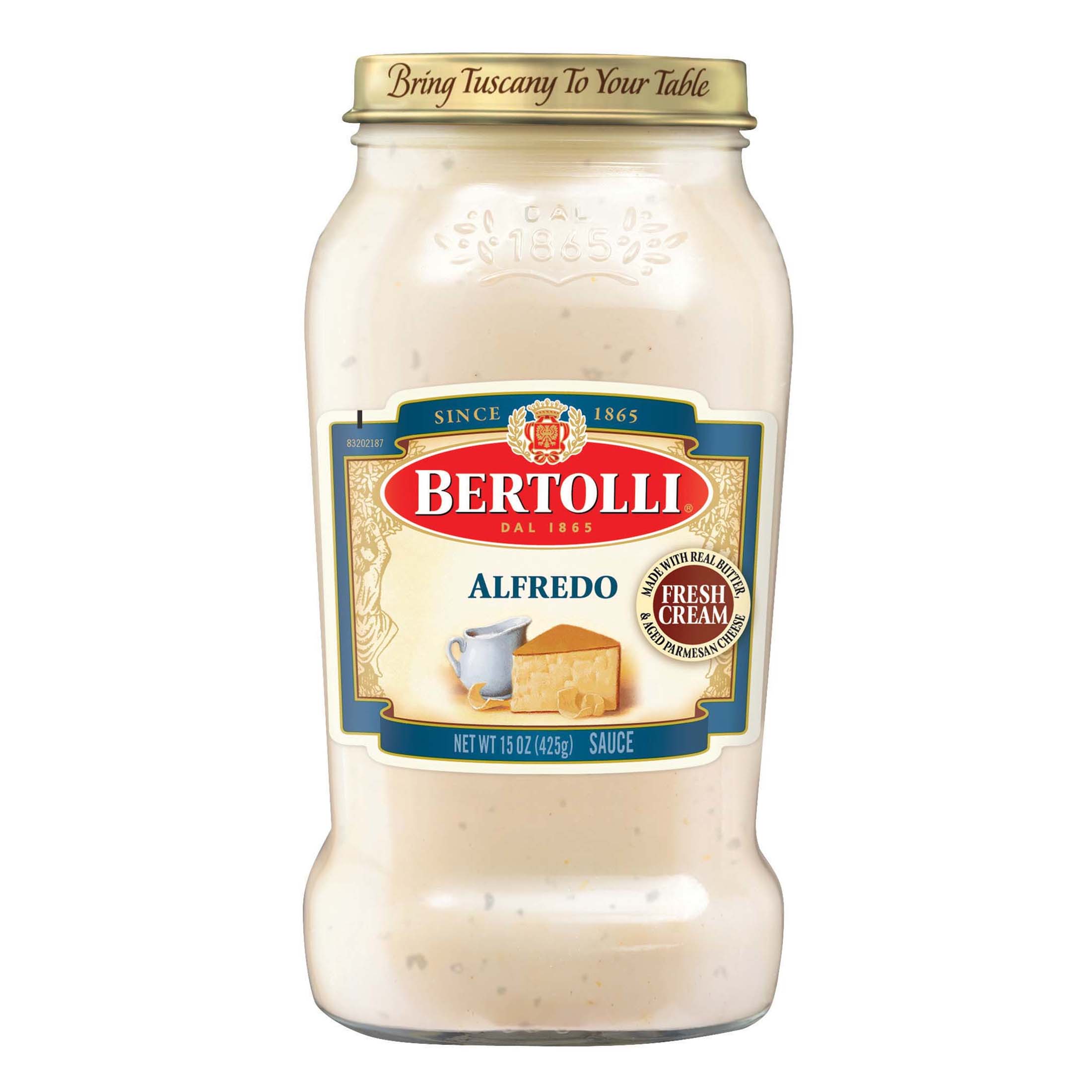 Bertolli Alfredo Pasta Sauce with Aged Parmesan Cheese, Made with Fresh Cream and Real Butter, 15 oz - image 1 of 8