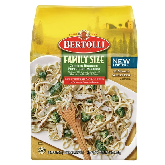 Bertolli Frozen Skillet Meals Family Size Chicken Broccoli Fettuccine Alfredo, 36 Oz