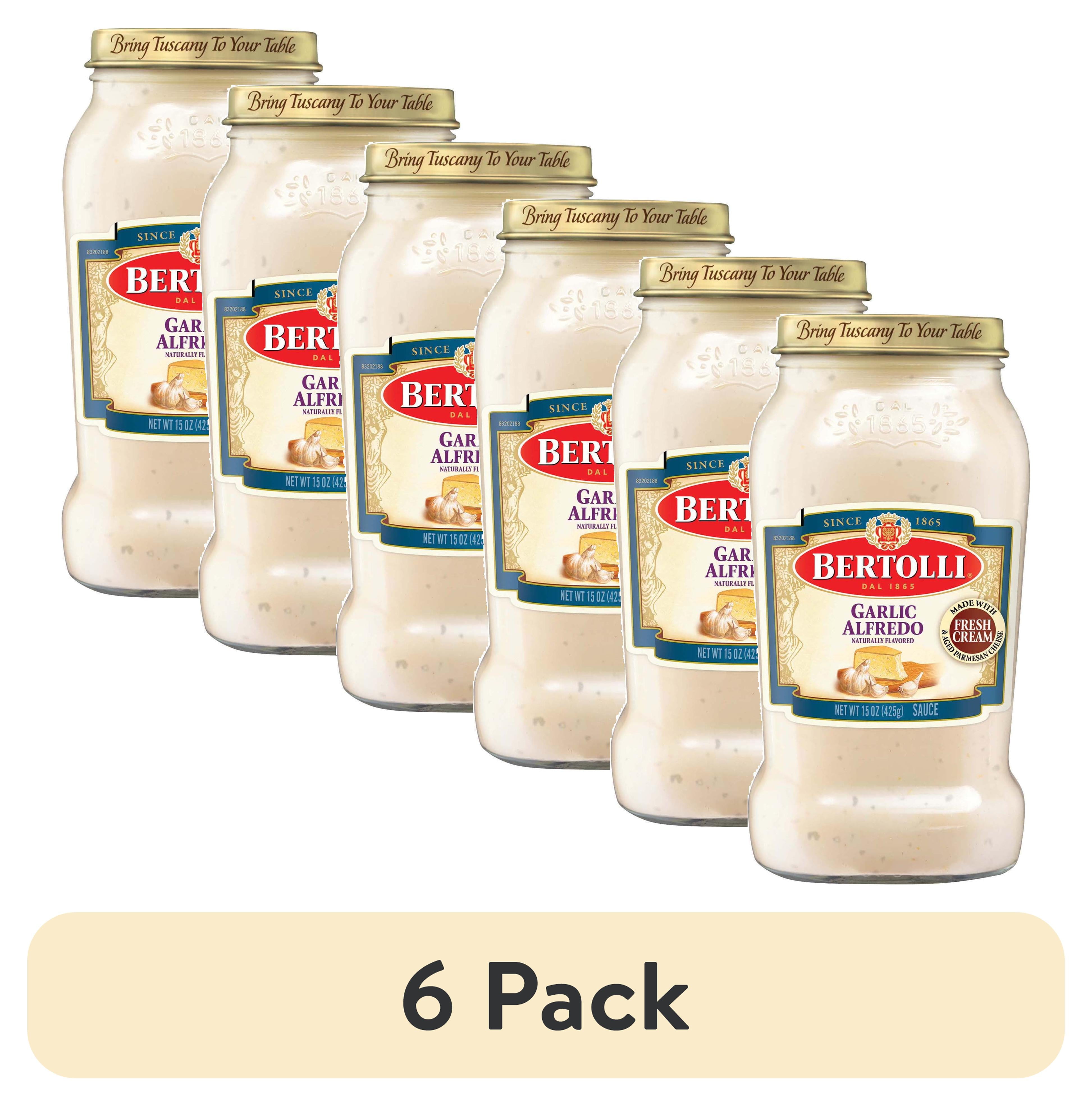 (6 pack) Bertolli Garlic Alfredo Pasta Sauce with Aged Parmesan Cheese