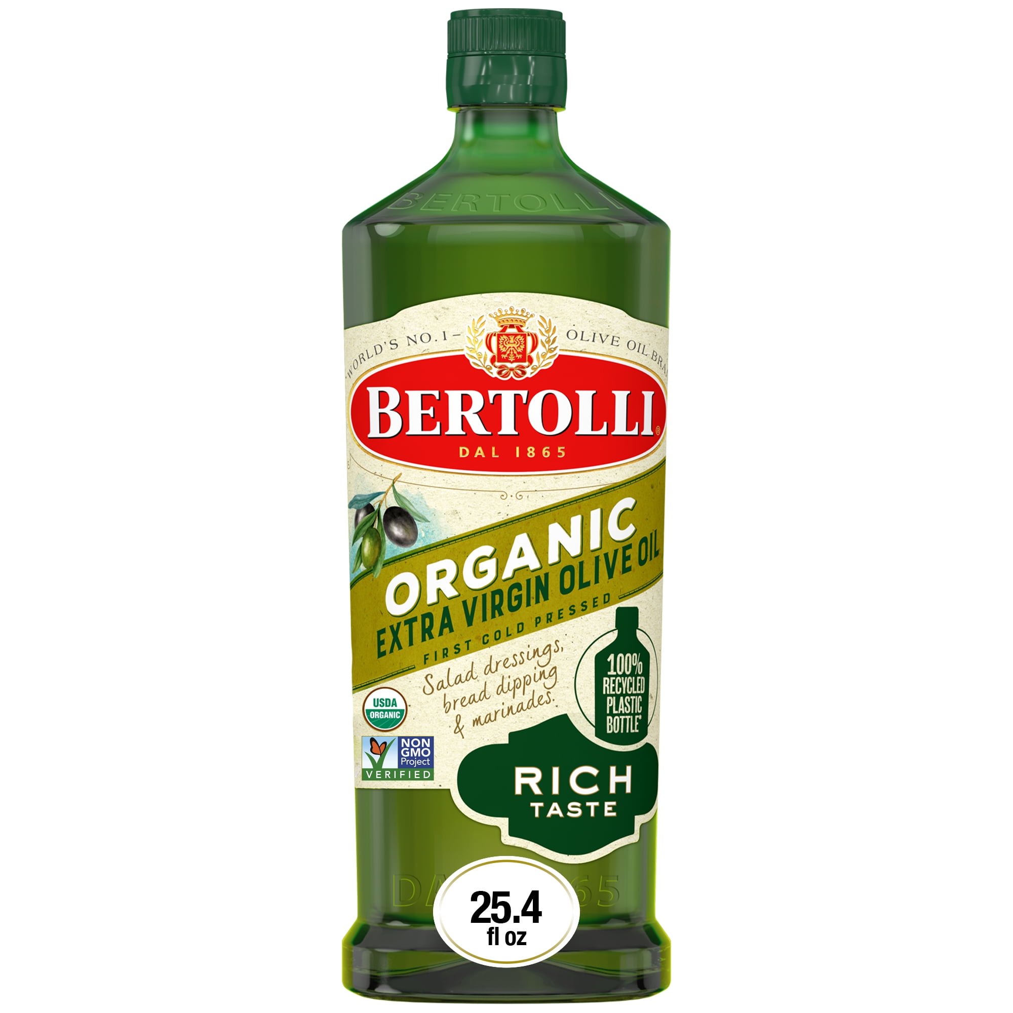 Bertolli Organic Extra Virgin Olive Oil, Rich Taste, 25.4 fl oz