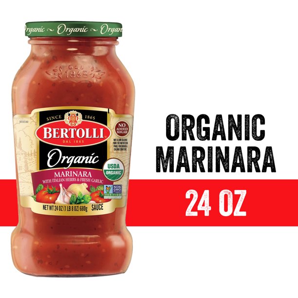 Bertolli Organic Marinara Sauce, Made with VineRipened Tomatoes, 24 oz