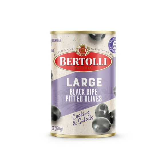 Bertolli Black Ripe Pitted Large Olives 6 oz