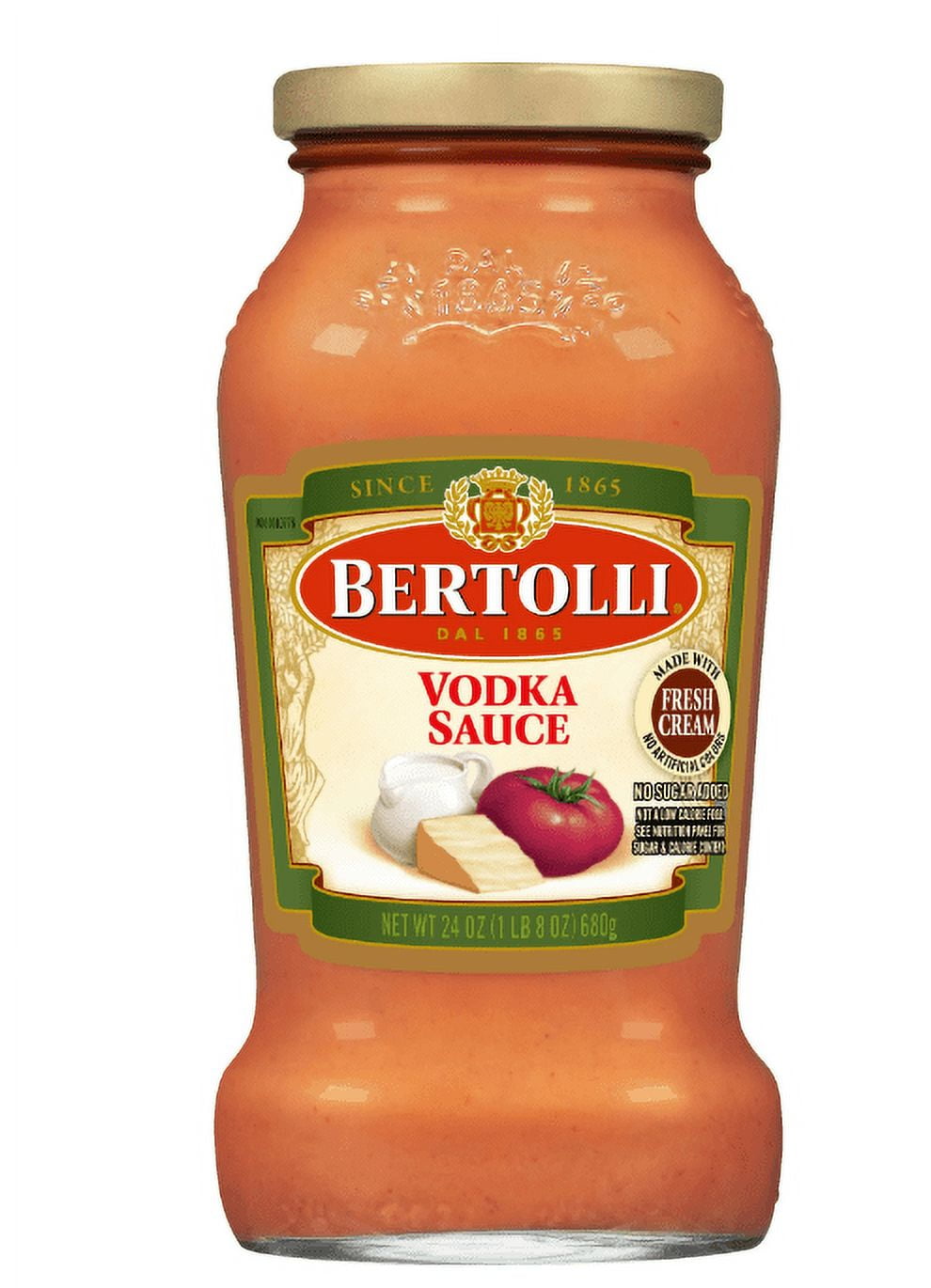 Bertolli Vodka Pasta Sauce, Made with Vine-Ripened Tomatoes and Fresh Cream, 24 oz (Pack of 2)