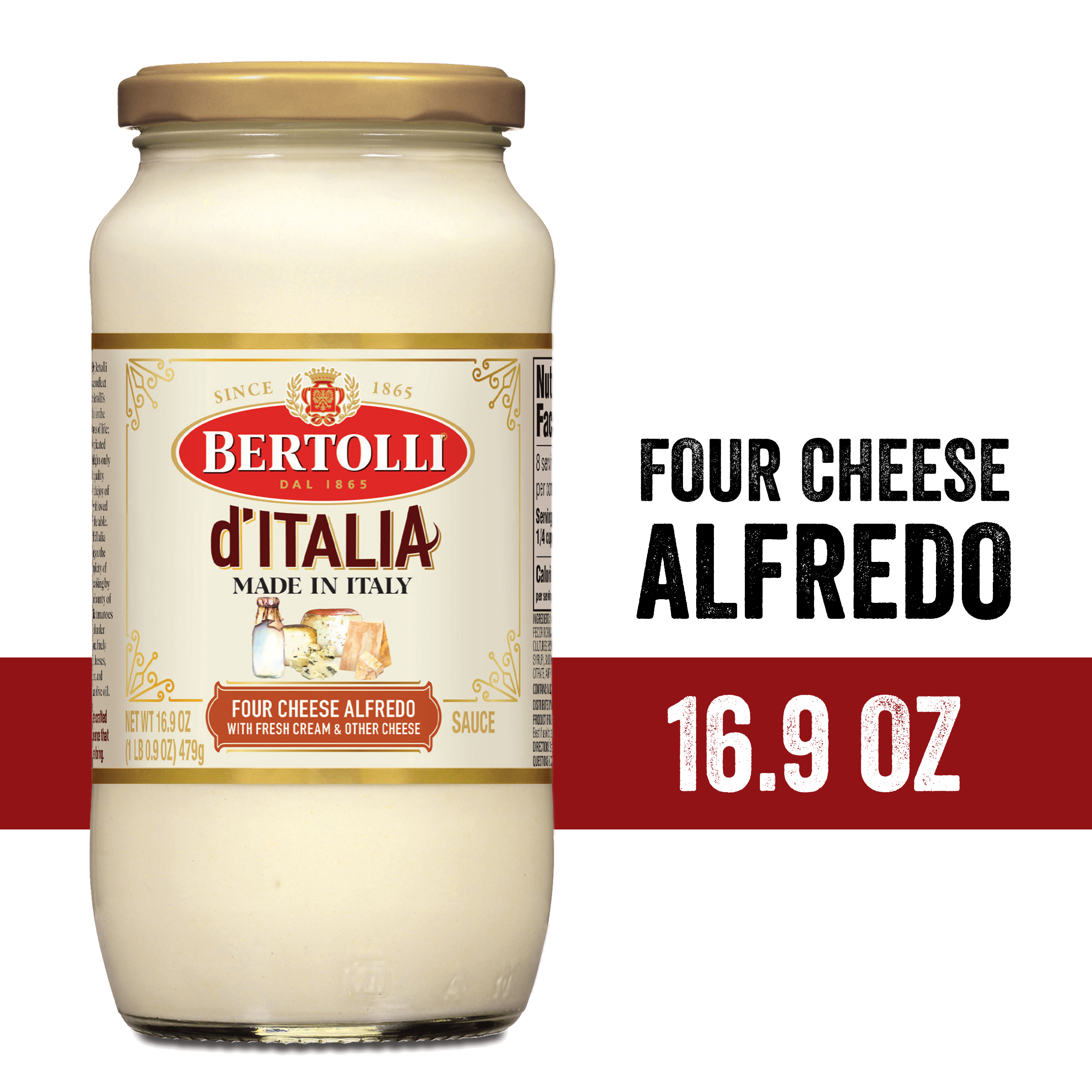 Bertolli d'Italia Alfredo Sauce, Authentic Tuscan Style Pasta Sauce