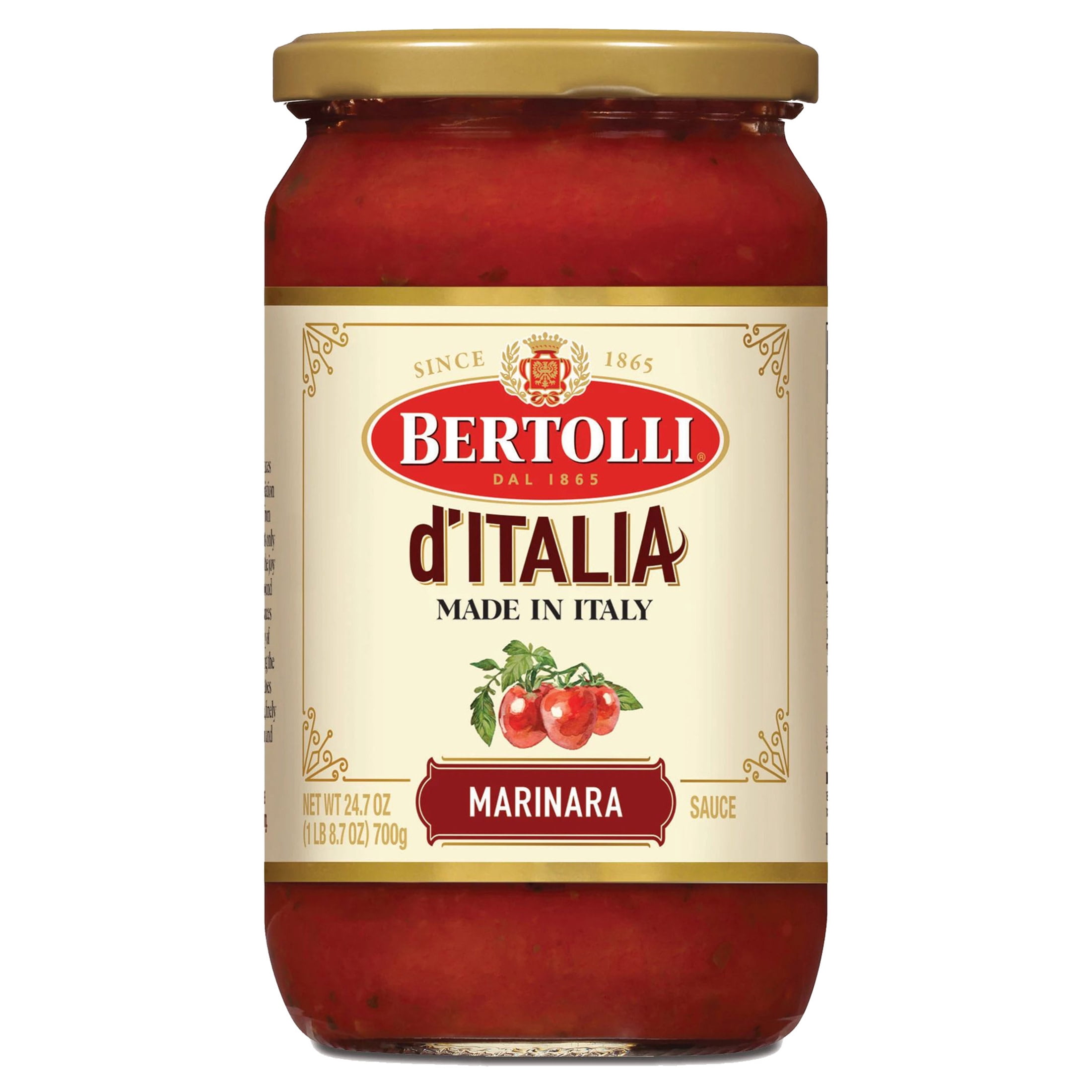 Bertolli d'Italia Marinara Sauce, Italian Spaghetti Pasta Sauce, 24.7 oz