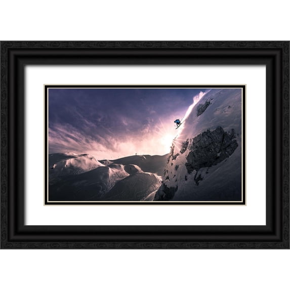 Bertoncelj, Sandi 14x10 Black Ornate Wood Framed with Double Matting Museum Art Print Titled - Fly For A While