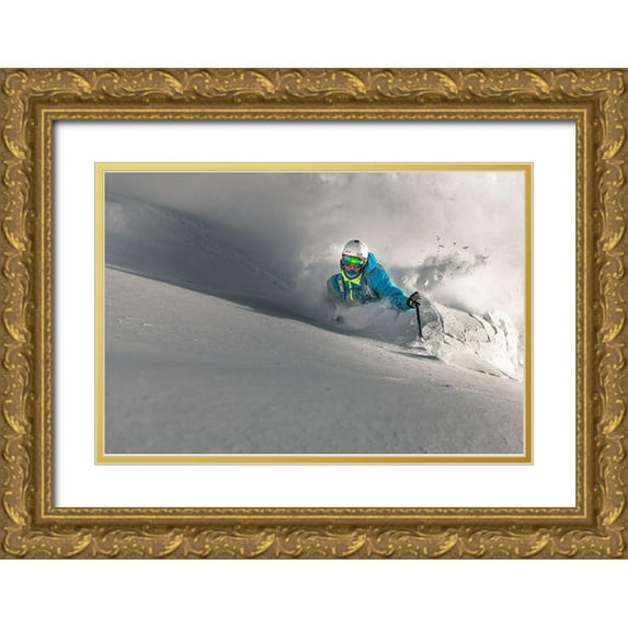 Bertoncelj, Sandi 24x17 Gold Ornate Wood Framed with Double Matting Museum Art Print Titled - Powder Earthquake