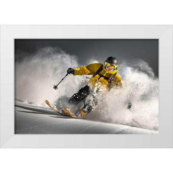 Bertoncelj, Sandi 32x22 White Modern Wood Framed Museum Art Print Titled - Powder Blast