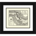 thumbnail image 1 of Bertrand 30x26 Black Ornate Wood Framed with Double Matting Museum Art Print Titled - Ohio River Rapids, Fort Louisville - Bertrand 1796, 1 of 4