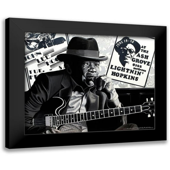 Bertrand, Alain 24x20 Black Modern Framed Museum Art Print Titled - Musician