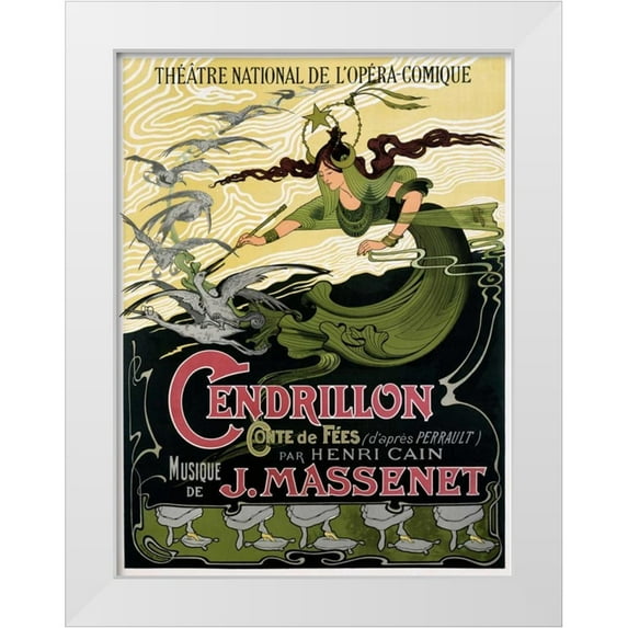 Bertrand, Emile 15x18 White Modern Wood Framed Museum Art Print Titled - Cendrillon/J. Massenet