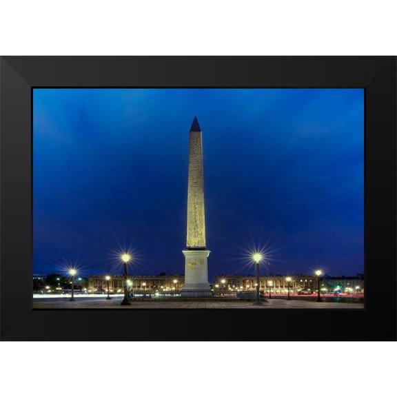 Bertrande, Arnaud 14x11 Black Modern Framed Museum Art Print Titled - Place de la Concorde by Night
