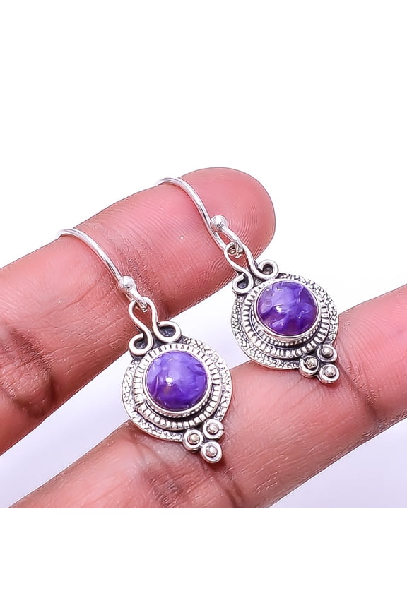 Bertrandite - Tiffany Stone - Utah 925 Sterling Silver Earring 1.40" E934118330, Beautiful Jewelry For Woman, New Year Sale, Valentin's Day Gift