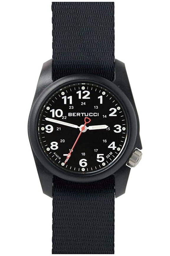 A-1R Black Nylon Strap 36mm Black Dial Field Comfort Watch