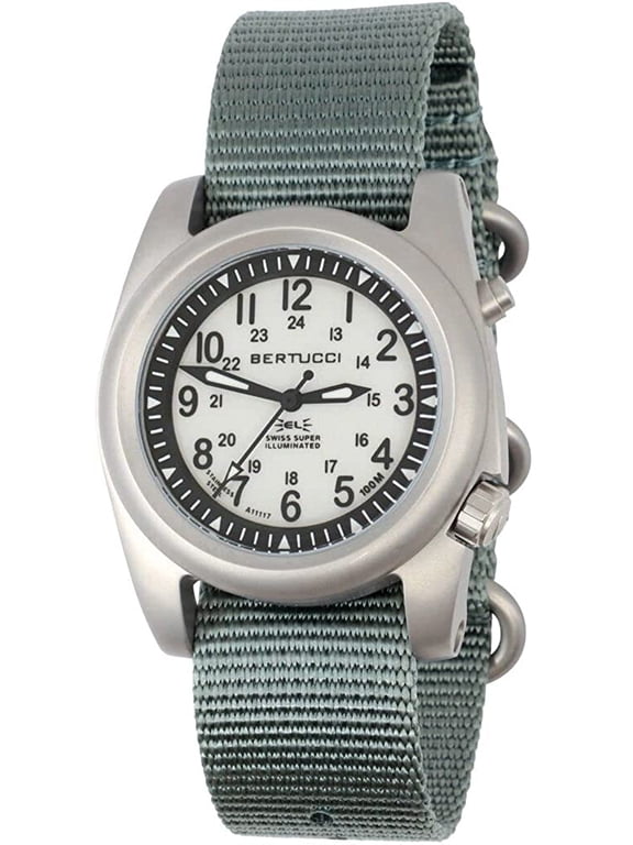A-2SEL Vintage Drab Strap 40mm Electroluminescent Dial Field Watch