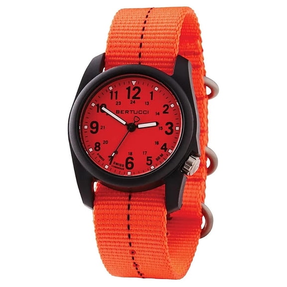 BERTUCCI DX3 Plus Watch | Blaze Dial | Blaze w/Black Dash Line Band | Black Case