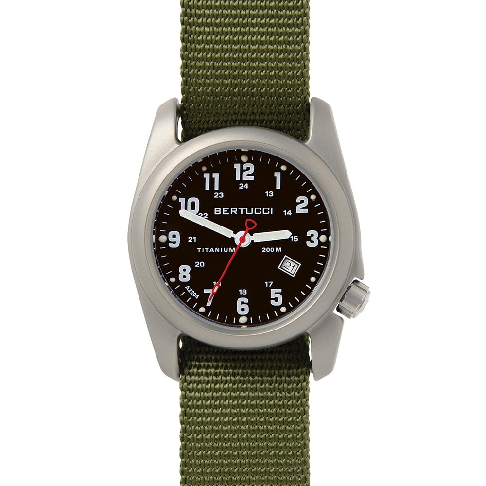 Titanium military clearance watch