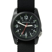 Bertucci 11015 Mens DX3 Field Black Dial Black Nylon Strap Watch