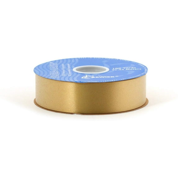 Berwick 1-7/16-Inch Wide by 100-Yard Spool Flora Satin Craft Ribbon, Holiday Gold