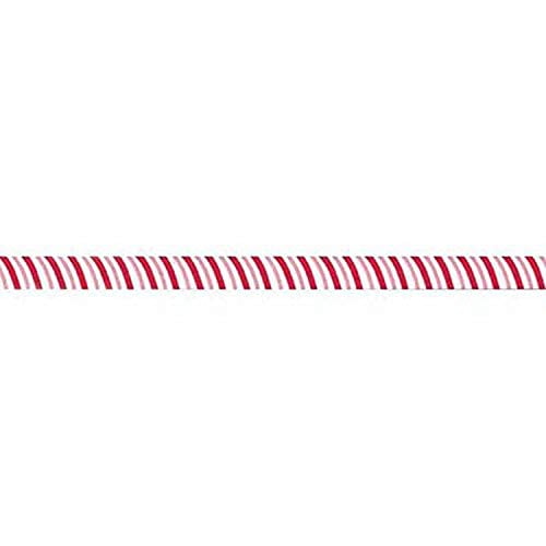 Berwick A11104-1H250-C075 Offray Curl Peppermint Stick Ribbon, 3/8" W X 250 yd