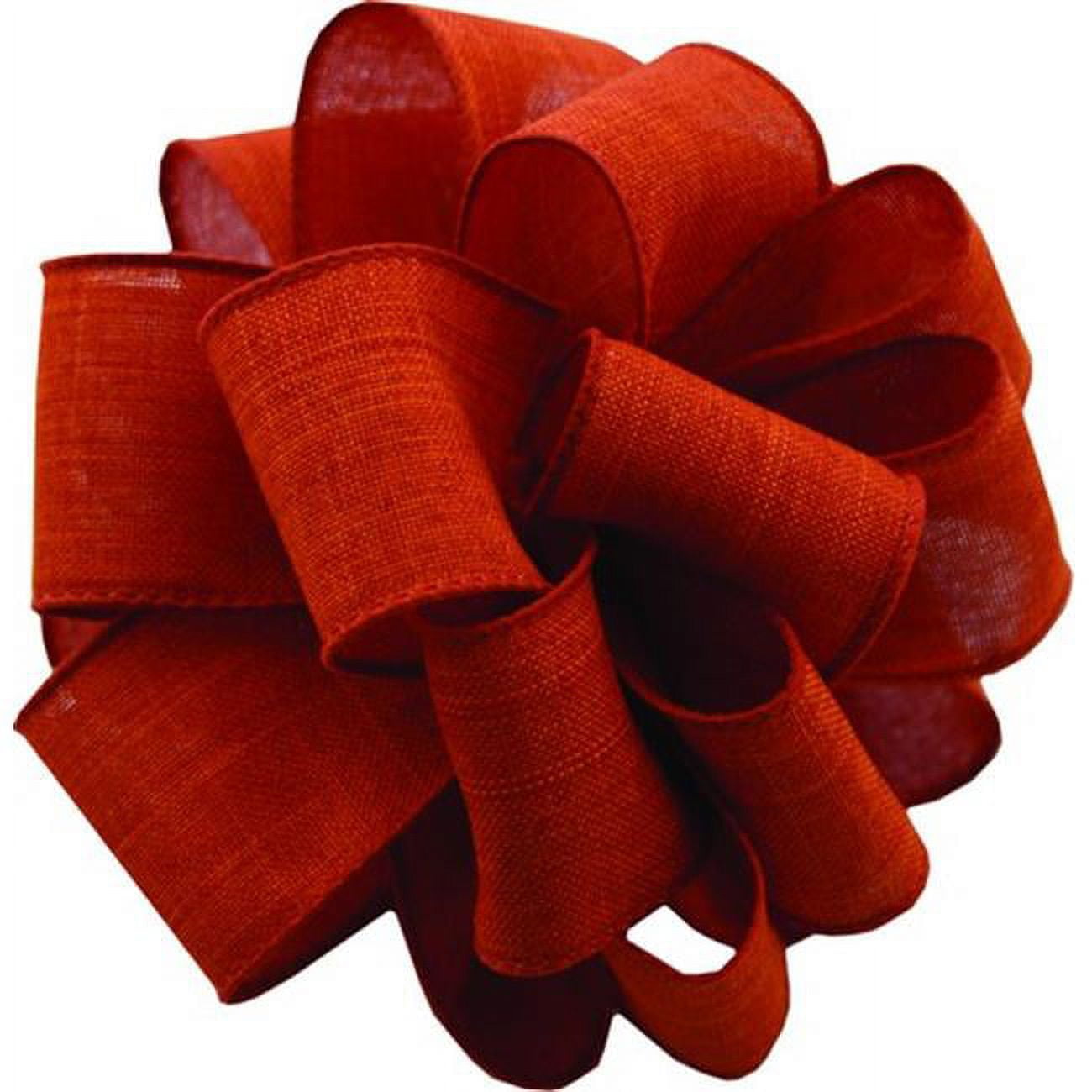 Berwick ILN-040-50-RUS - 2. 5 inch Wired Edge DWI Linen Ribbon - 50 ...