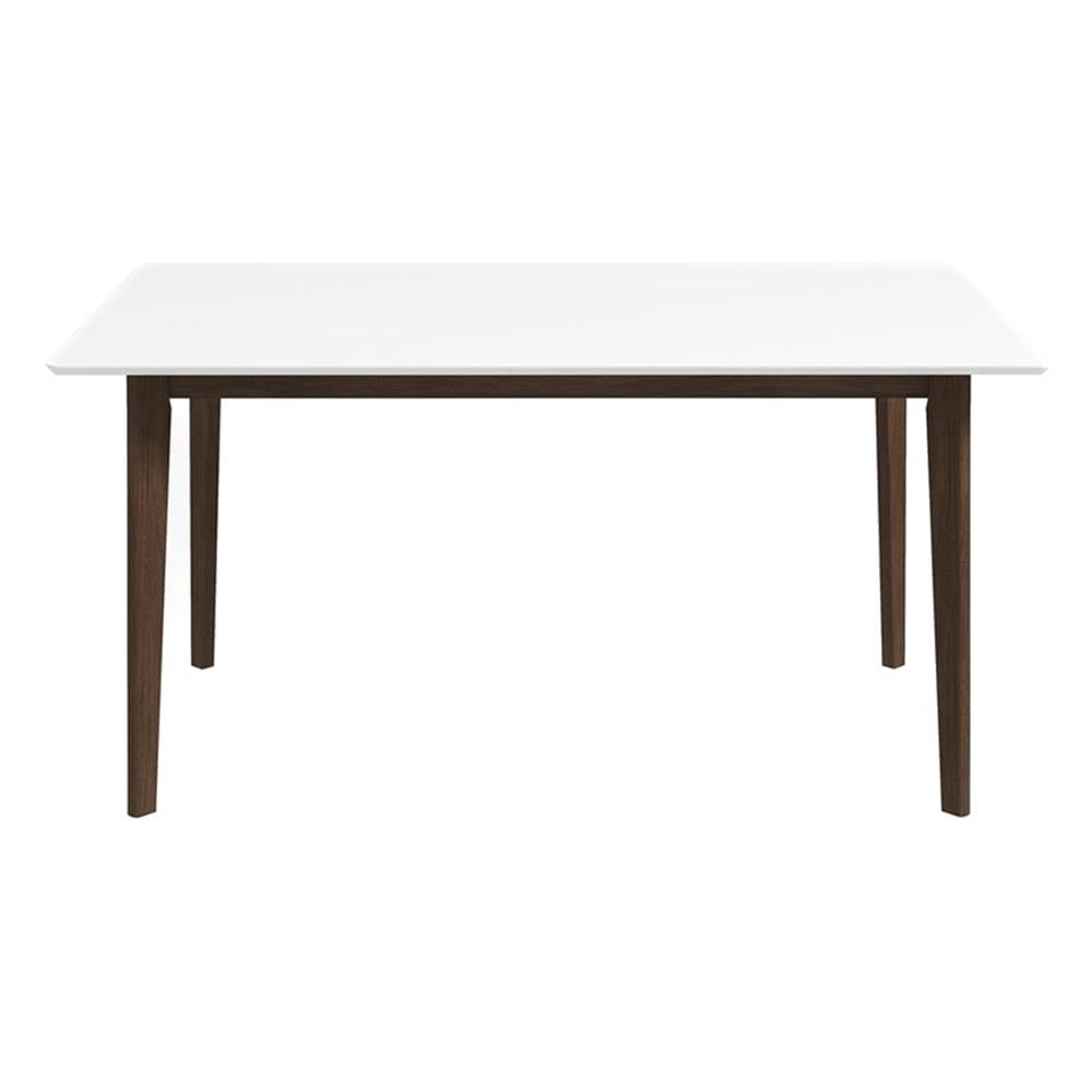 Modern Solid Wood Walnut/White Top Rectangular 47-inch Dining Table ...