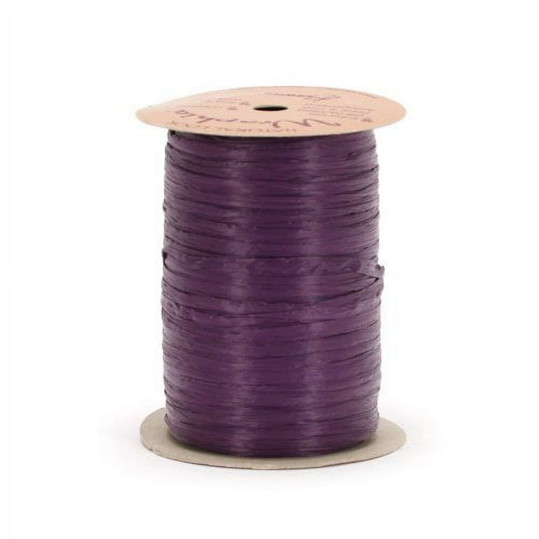 Berwick Offray 1 4 Wide Matte Raffia Ribbon Plum Purple 100