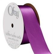 Berwick Offray 1.5" Wide Double Face Satin Ribbon, Purple, 10 Yds, 10 Yards, Dark Purple