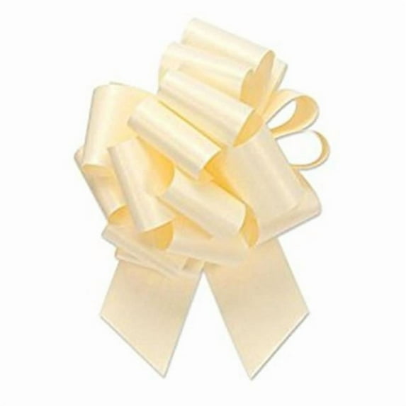 Berwick Offray 20765 5 in. Pull Gift Bow, Ivory