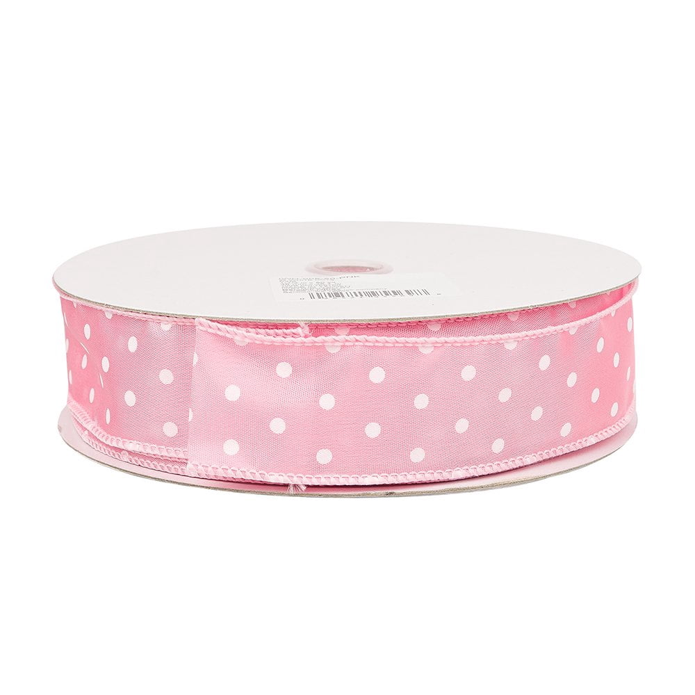 Berwick Offray DWI White Dots Wired Edge Ribbon-1-1/2 Wide X 50 Yards ...