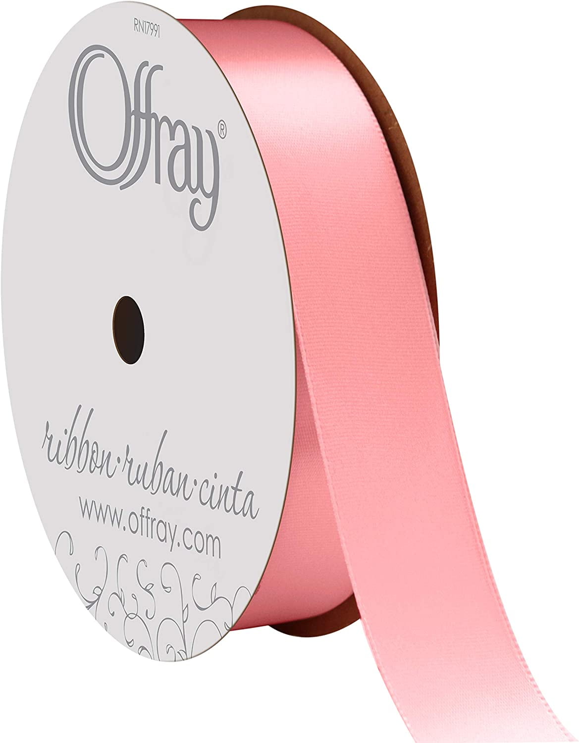 BerwickOffray Double Faced Satin Ribbon 5 (7/8") 20 Yards Pink