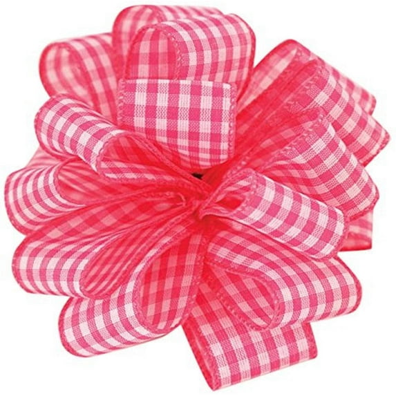 Berwick Offray Picnic Wired Edge 1-1/2"W X 50 Yards-Hot Pink Ribbon