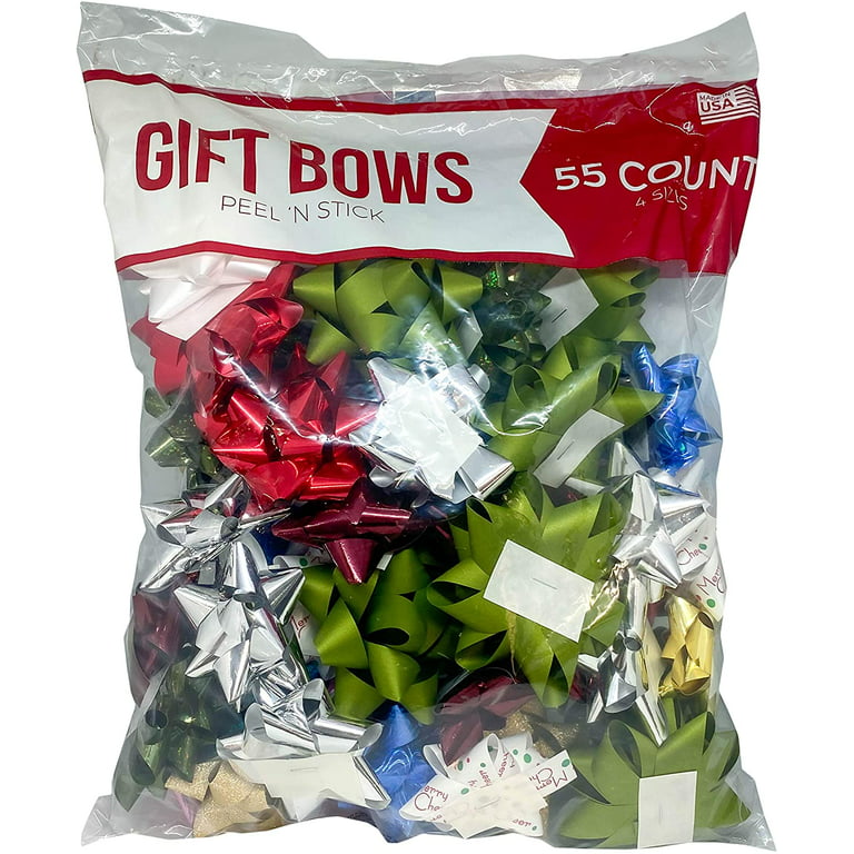 Colorful Christmas Bows for Presents 55 Count, Tanzania