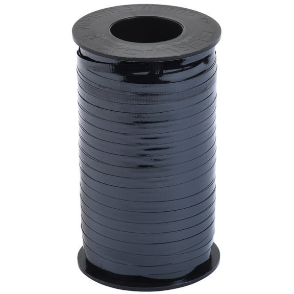 Berwick Splendorette 3/16" x 500yds - Black Glossy Lacquer Curling Ribbon