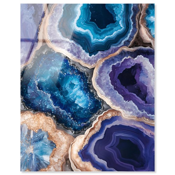 Beryl Brood I Acrylic Geodes Wall Decor by Art Remedy, Ready to Hang, 36 x 45