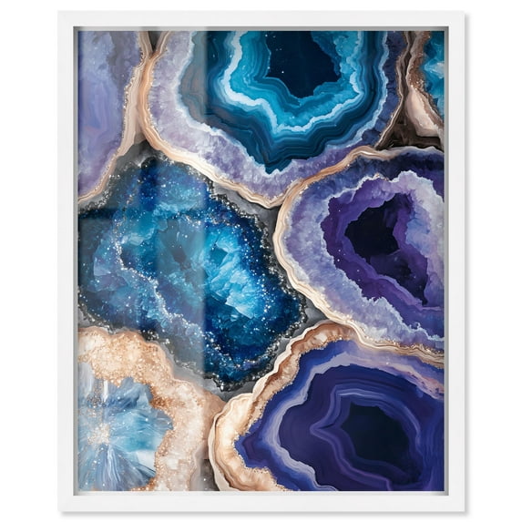 Beryl Brood I Shadowbox Print Geodes Wall Decor by Art Remedy, White ...